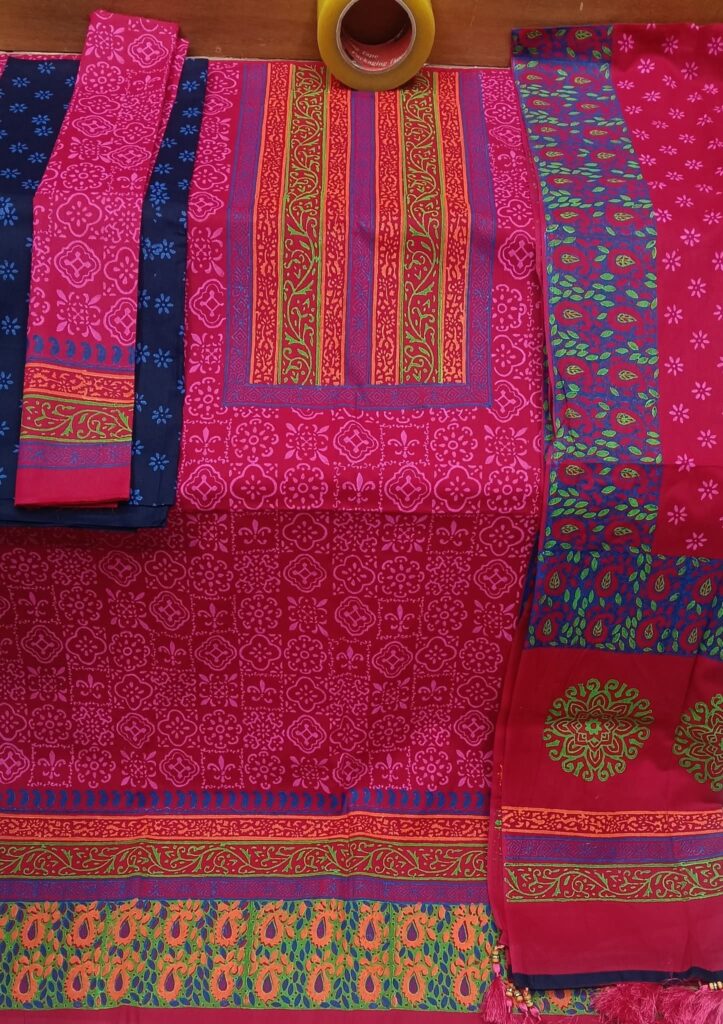 premium block print dress