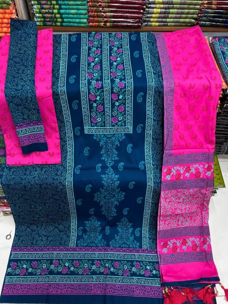 premium block print dress